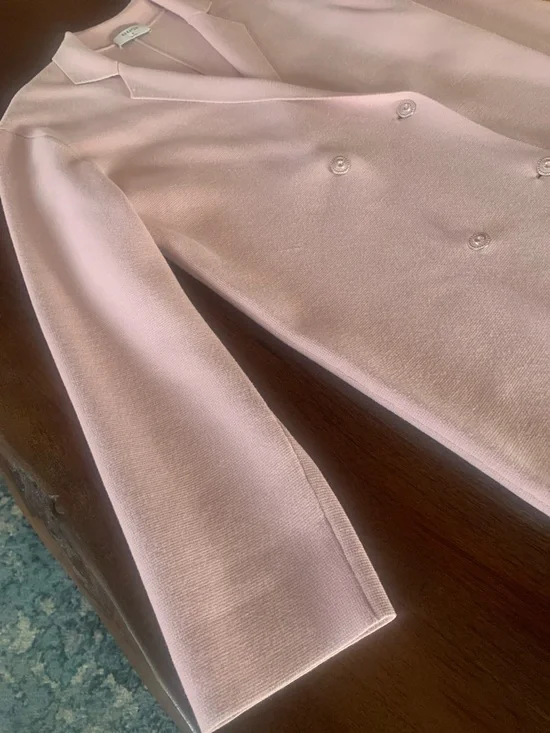 Babaton Double-Breasted Light Pink Women's Cardigan/Blazer, Sz M - Picture 6 of 12